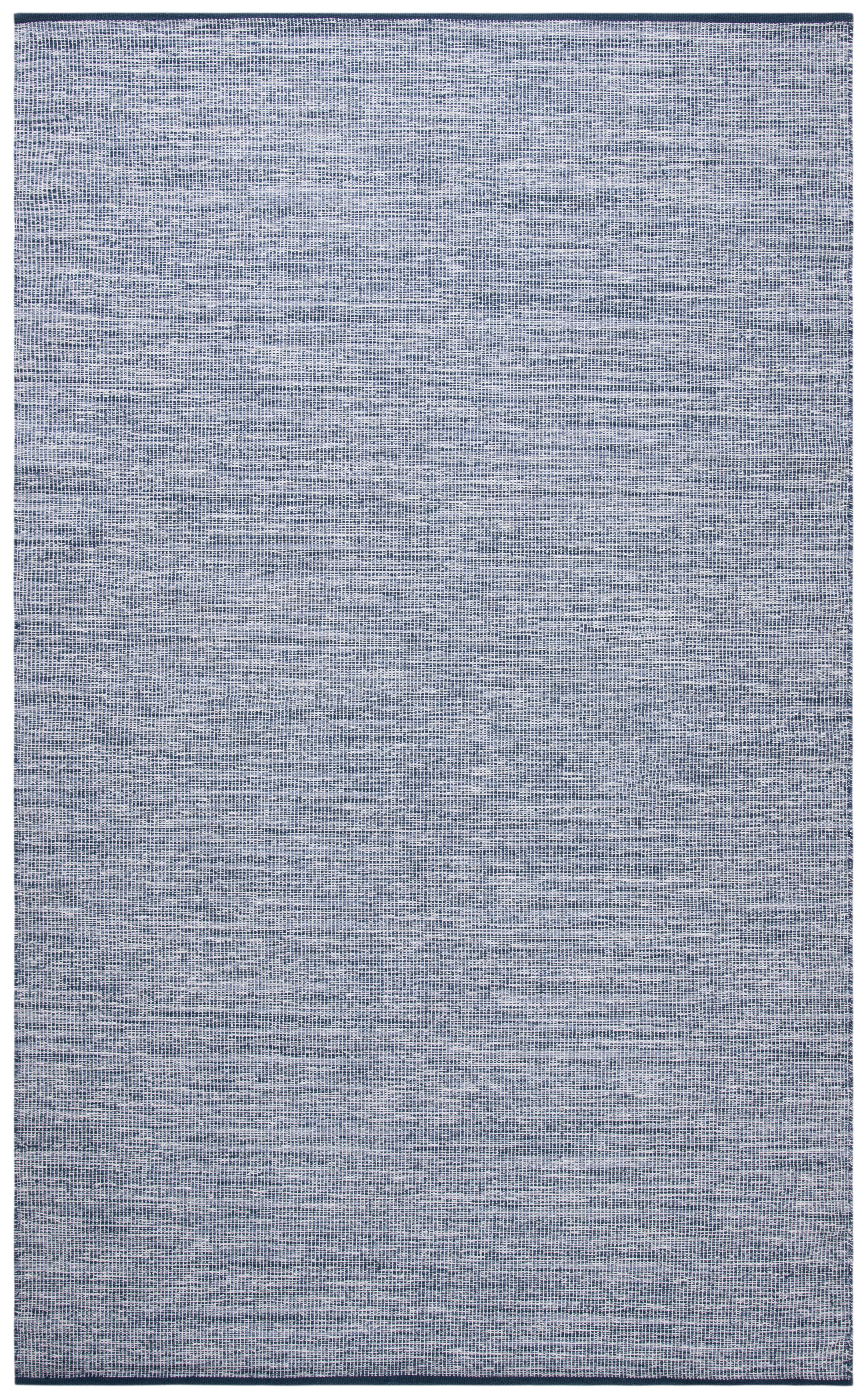 Handwoven Navy Blue Cotton 3' x 5' Reversible Area Rug