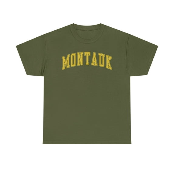 Montauk New York Shirt Gifts Tshirt Crew Neck Short Sleeve