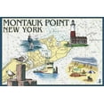 thumbnail image 1 of Montauk Point, New York, Nautical Chart (24x36 Giclee Gallery Art Print, Vivid Textured Wall Decor), 1 of 3