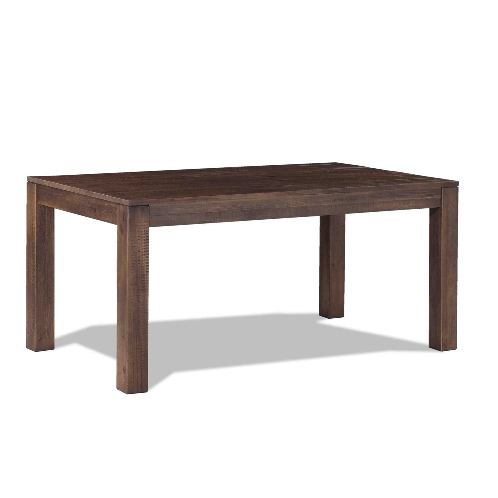 Rustic Walnut Solid Pine Farmhouse Dining Table, 63"