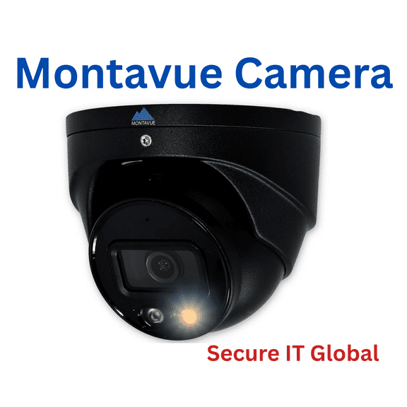 Montavue 4MP Turret IP AI Security Camera 2.8mm Lens, Smart IR Night Vision & Built-in Mic From Secure IT Global