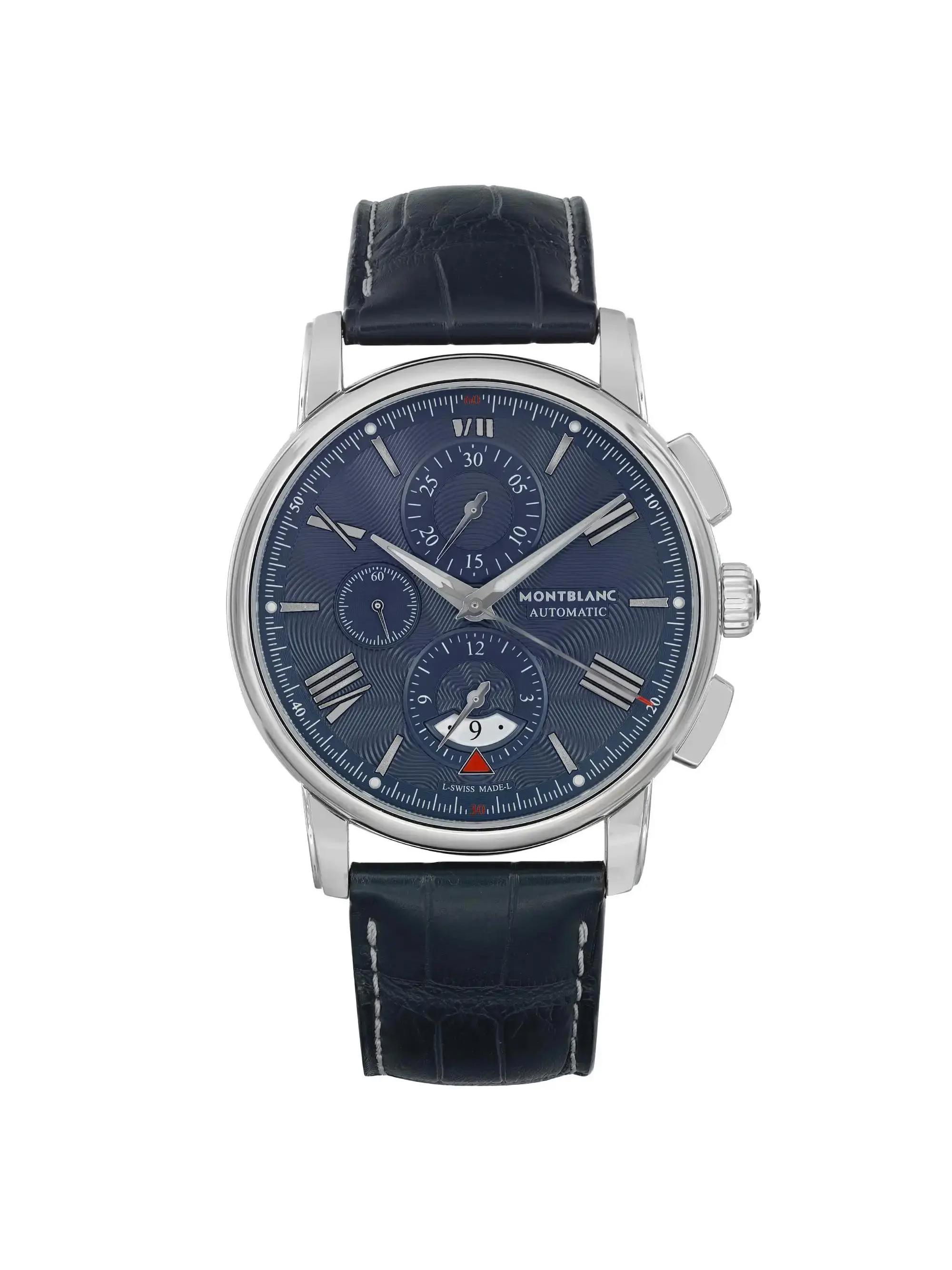 Montblanc 4810 43mm Chronograph Steel Blue Dial Mens Zimbabwe | Ubuy