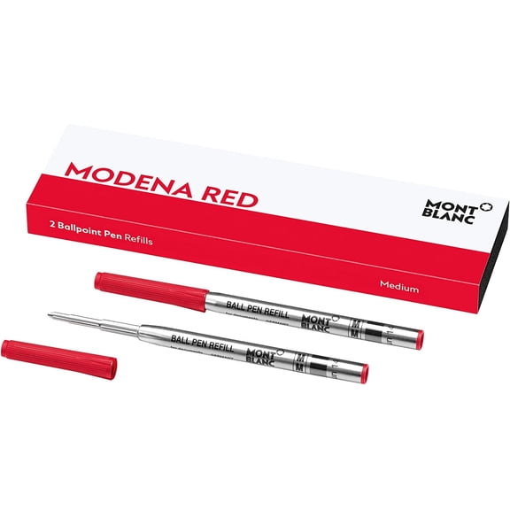 Montblanc Ballpoint Pen Refills Medium Modena Red 2 Count
