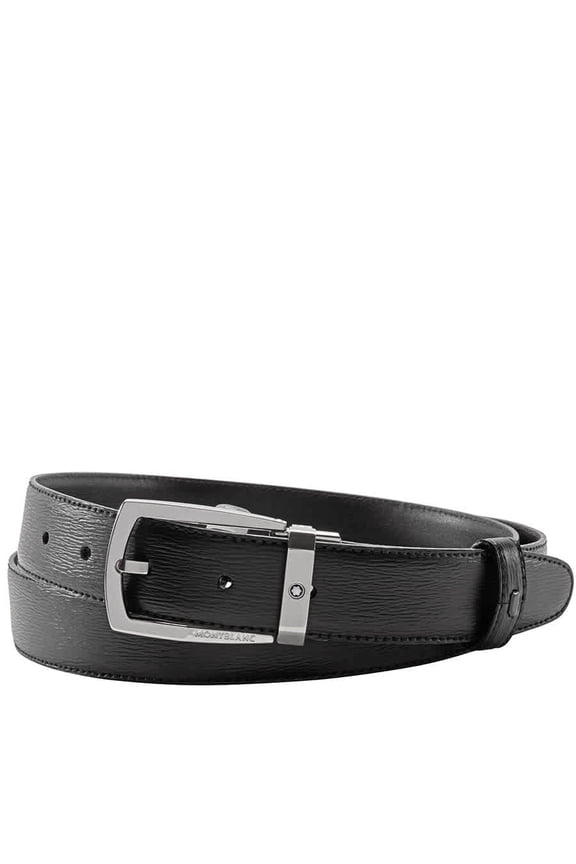Black Leather Belt- Black116706, Brand Size 47