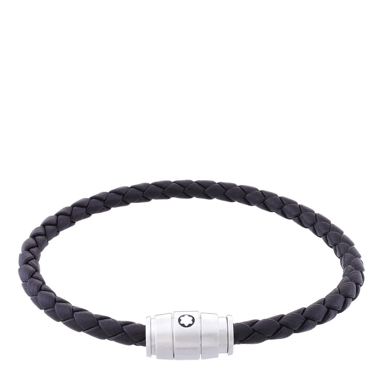 Montblanc Black Woven Leather Bracelet, Size 68 - Walmart.com