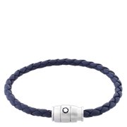 Montblanc Blue Woven Leather Bracelet, Size 60