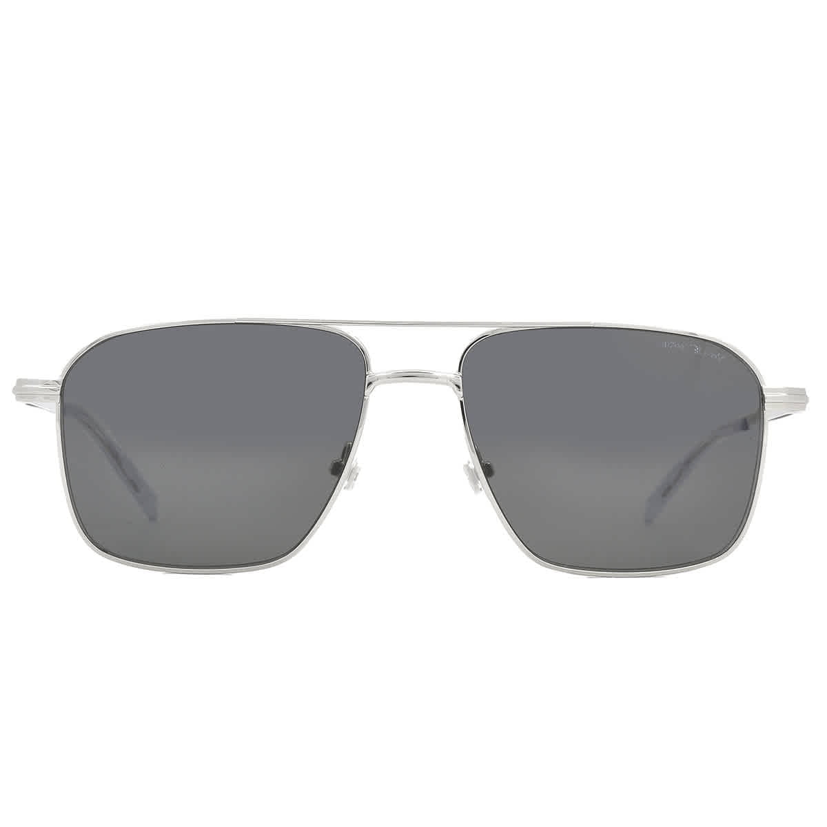 Montblanc Gray Rectangular Men's Sunglasses MB0278S 001 56