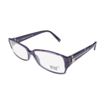 Montblanc Rectangular Eyeglass Frames MB380 56mm Shiny Violet