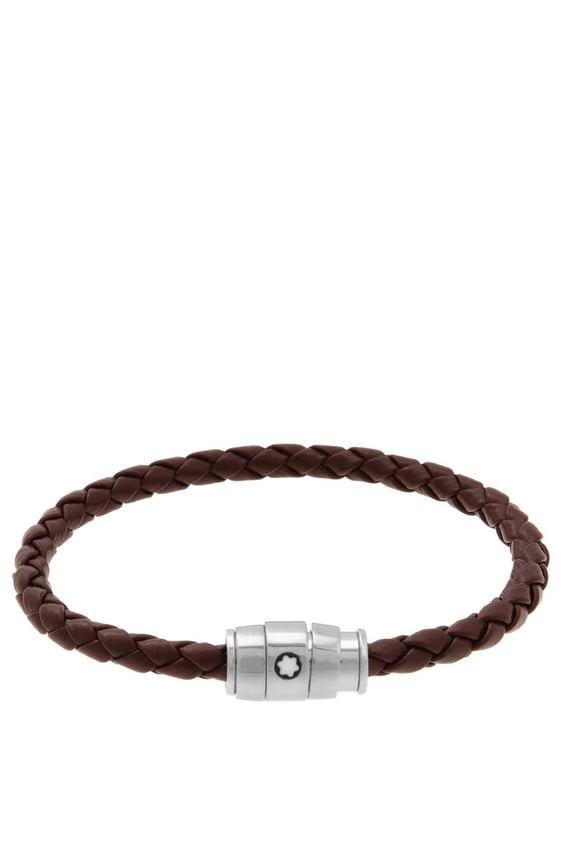 Soft Leather Woven Bracelet, Size 60