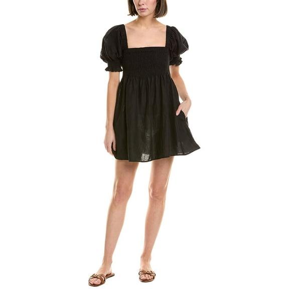 Montce womens  Marcela Linen-Blend Mini Dress, l