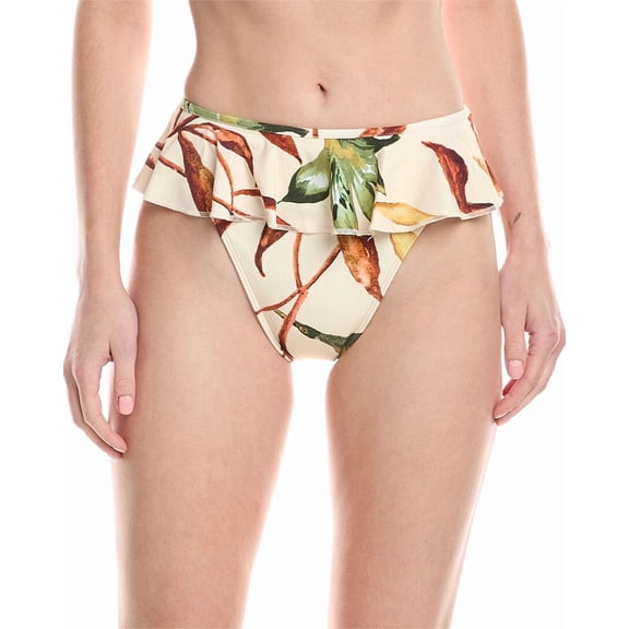 Montce womens  Tamarindo Ruffle Bikini Bottom, XL, Beige