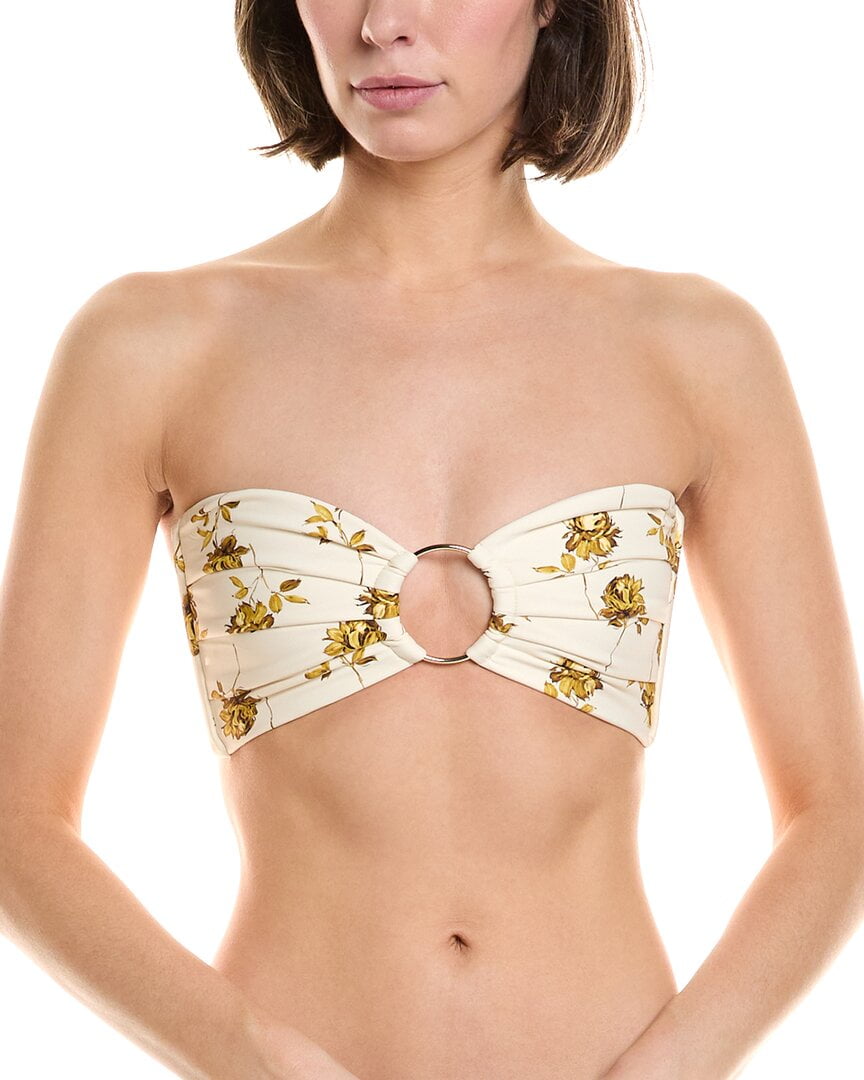 Montce womens Tori Ties Bandeau Bikini Top, CURVE 1, Beige