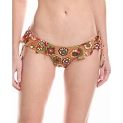 Montce womens Uno Ruffle Bows Bikini Bottom, XL, Brown