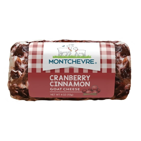 Montchevre Cranberry Cinnamon Refrigerated Goat Cheese Plastic Wrapped Log 4 oz