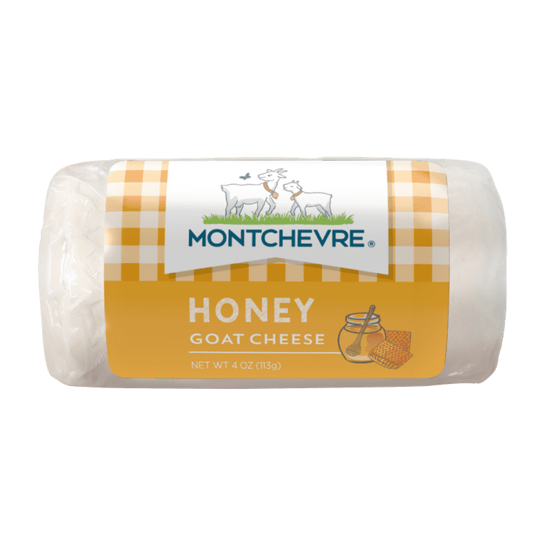 Montchevre Honey Goat Cheese Log 4 oz, creamy light dessert cheese