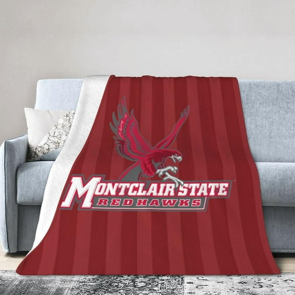 Montclair State University Logo Fleece Blanket, Very Soft Microfiber Flannel Blanket for Couch Warm and Cozy for All Seasons