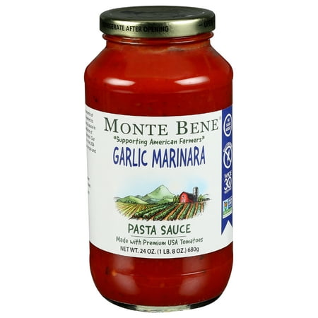Monte Bene Pasta Sauce Garlic Marinara, 24 Fl Oz