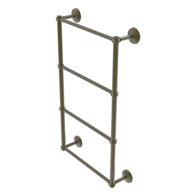 Monte Carlo 4 Tier 36'' Ladder Towel Bar with Groovy Detail in Antique Brass