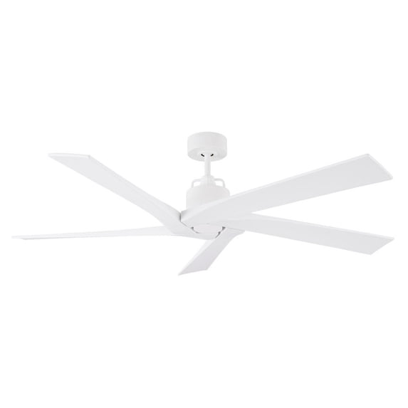 5ASPR56RZW-Visual Comfort Fan Collection-Monte Carlo Fans-Aspen 5 Blade 56 Inch Ceiling Fan with Handheld Control-Matte White Finish