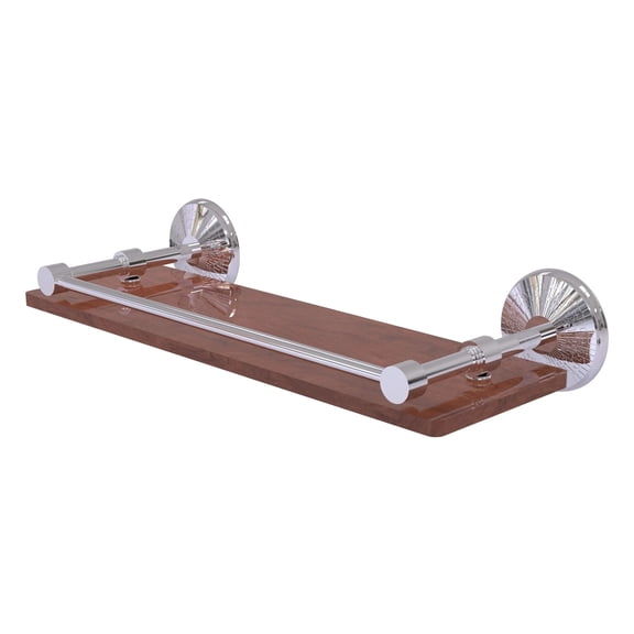 Monte Carlo Collection 16 Inch Solid IPE Ironwood Shelf with Gallery Rail