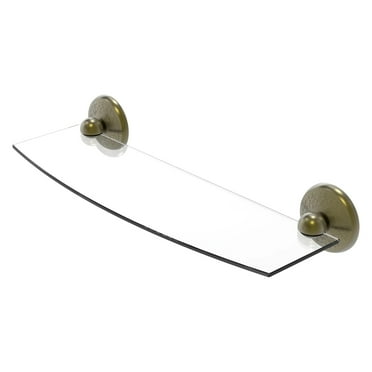 Monte Carlo Collection 18-in Glass Shelf in Antique Brass