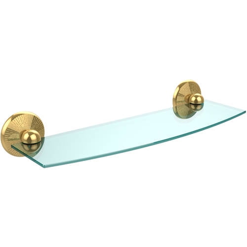 Monte Carlo Collection 18-in Glass Shelf in Polished Brass