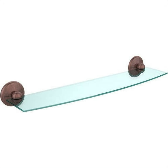 Monte Carlo Collection 24-in Glass Shelf in Antique Copper
