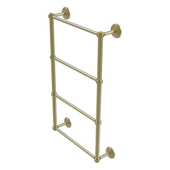 Monte Carlo Collection 4 Tier Ladder Towel Bar with Smooth Accents - Satin Brass / 36 Inch
