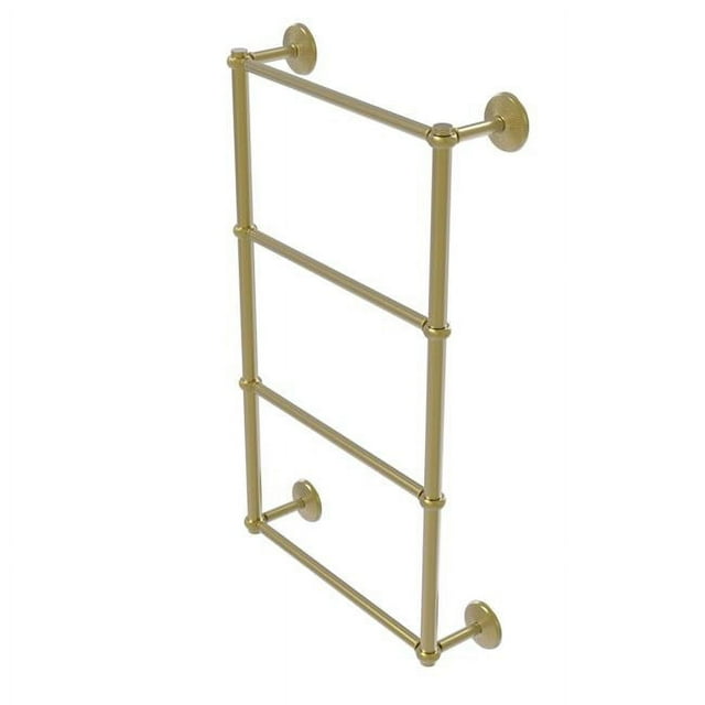 Monte Carlo Collection 4 Tier Ladder Towel Bar with Twisted Accents - Satin Brass / 24 Inch