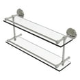 thumbnail image 1 of Monte Carlo Collection Double Glass Shelf with Gallery Rail - Satin Nickel / 22 Inch, 1 of 11