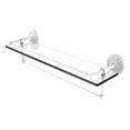 thumbnail image 1 of Monte Carlo Collection Gallery Rail Glass Shelf with Towel Bar - Matte White / 22 Inch, 1 of 11