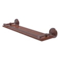 thumbnail image 1 of Monte Carlo Collection Solid IPE Ironwood Shelf with Gallery Rail - Antique Copper / 22 Inch, 1 of 11