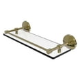 thumbnail image 1 of Monte Carlo Collection Tempered Glass Shelf with Gallery Rail - Unlacquered Brass / 16 Inch, 1 of 11