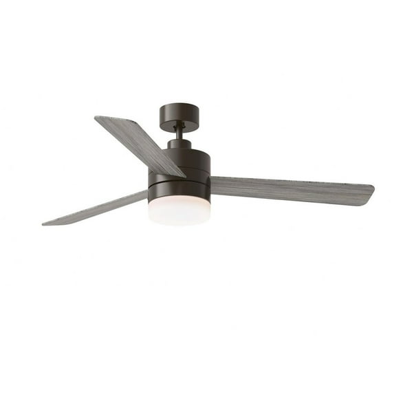 3ERAR52AGPD-Visual Comfort Fan Collection-Monte Carlo Fans-Era-3 Blade Ceiling Fan with Light Kit In Modern Style-15 Inch Tall and 52 Inch Wide-Aged