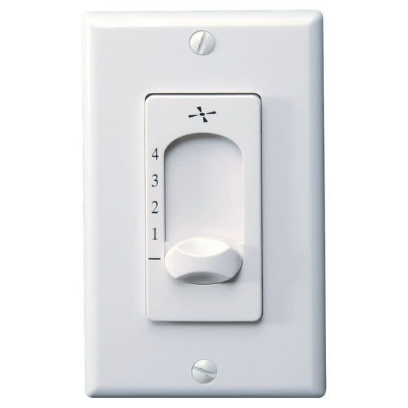 Monte Carlo Esswc-3 Three-Wire Four Speed Fan Control Wall Switch - White