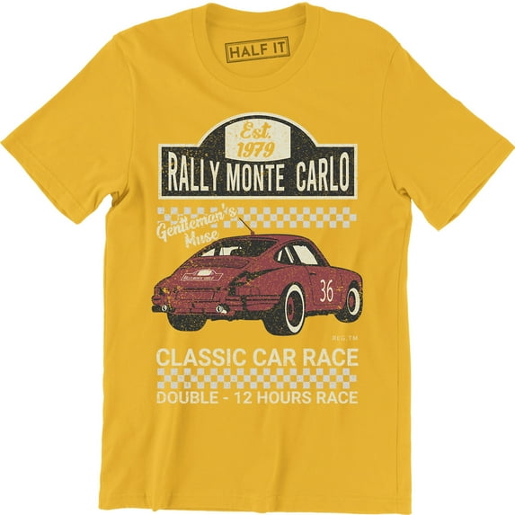 Monte Carlo Rally Mini classic car show Racing Race Vintage Gifts T-Shirt
