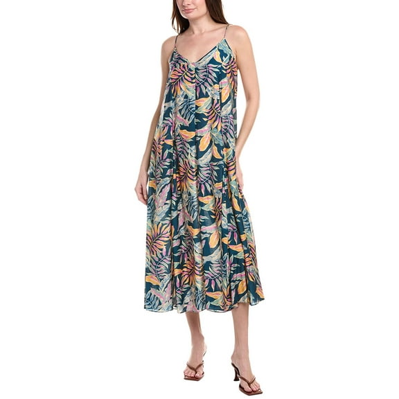 Monte and Lou womens  Huahine Silk-Blend Sundress, xs, Blue