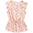 thumbnail image 1 of Monteau Big Girl's Floral Print Top Pink Size Large, 1 of 3