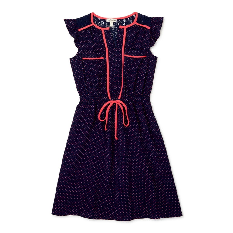 Monteau polka top dot dress