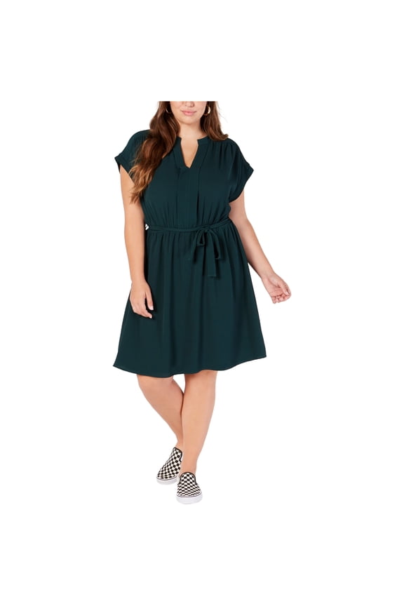 Womens Belt A-Line Dress