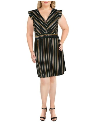 Monteau Stripes Multi Color Black Jumpsuit Size S - 50% off