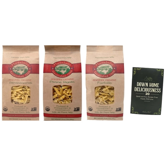 Real Pasta MerlinsMart Organic Italian Pasta 3 Shapes Penne Rigate Strozzapreti ...