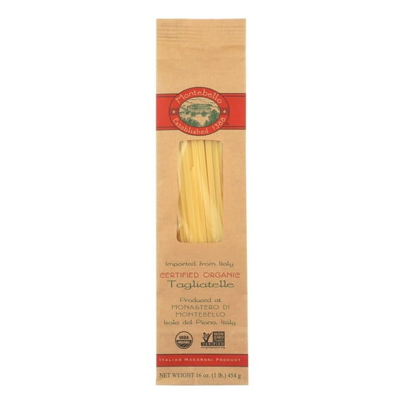 Montebello Organic Pasta - Tagliatelle - Case Of 12 - 1 Lb.