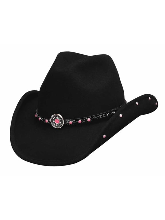 Montecarlo / Bullhide Hats - BABY JANE Kids Child Wool Western Cowboy Hat Large, Black