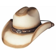 Montecarlo Bullhide Hats - LITTLE BIG HORN Shantung Panama Straw Cowboy Hat Large, Natural
