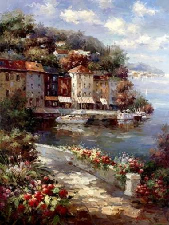 Montecarlo Harbor Canvas Art - Horwich (18 x 24)