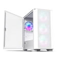 thumbnail image 1 of Montech AIR 100 ARGB MICRO-ATX Tower with Four ARGB Fans Pre Installed, Ultra-Minimalist Design, Fine Mesh Front Panel, High Airflow, Unique Side Swivel Tempered Glass, Dust Protection, White, 1 of 8