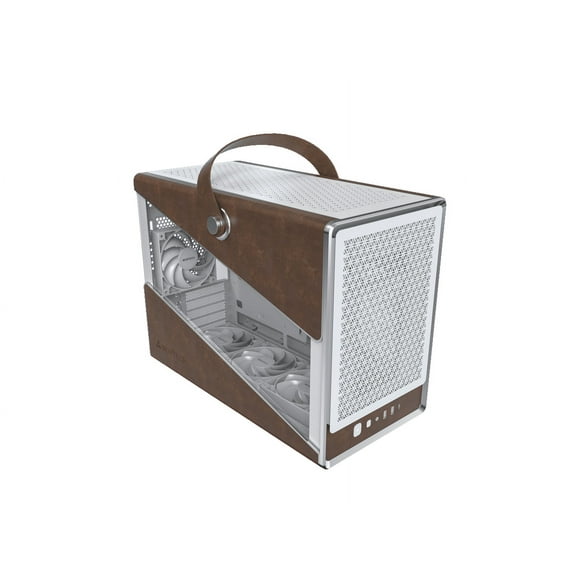 Montech Heritage PRO White White Steel / Leather / Tempered Glass Micro ATX/Mini ITX (Backplane) Computer Case