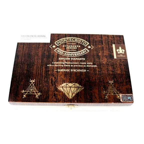 Montecristo Robusto 1935 Edicion Diamante Empty Wood Cigar Box 8.75" x 6.25" x 2"