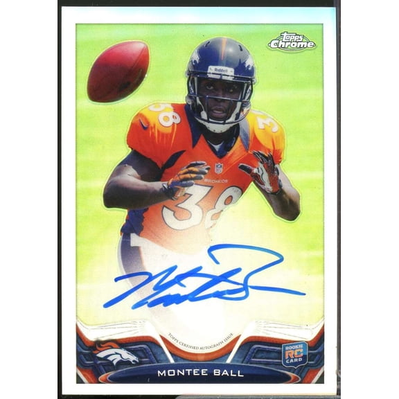 Montee Ball Card 2013 Topps Chrome Rookie Autographs Refractors Variations #11